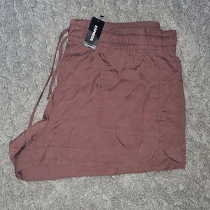 Express mauve utility shorts